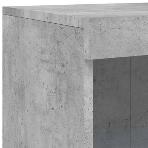 Bočni ormarić s LED svjetlima siva boja betona - Beton siva 1 Cijena