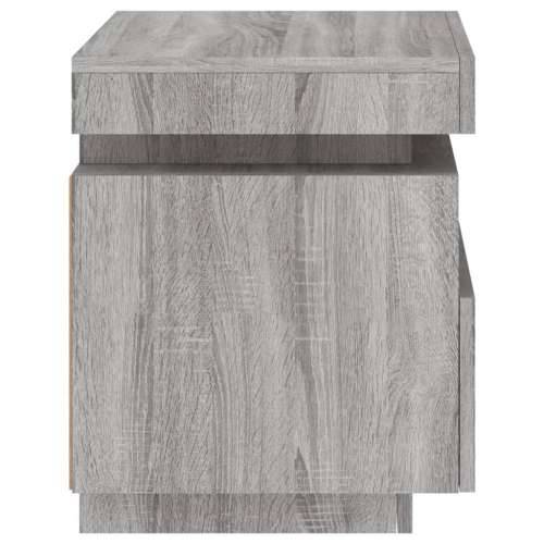 Noćni ormarić s LED svjetlima boja hrasta sonome 40x39x48,5 cm - Sivi hrast sonoma 1 Cijena