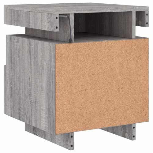 Noćni ormarić s LED svjetlima boja hrasta sonome 40x39x48,5 cm - Sivi hrast sonoma 1 Cijena