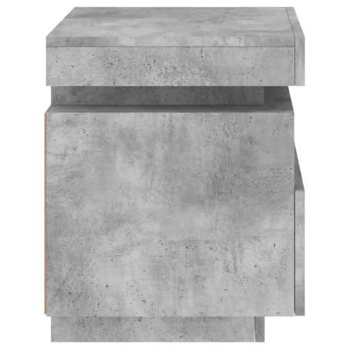 Noćni ormarić s LED svjetlima siva boja betona 40x39x48,5 cm - Beton siva 1 Cijena