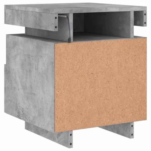 Noćni ormarić s LED svjetlima siva boja betona 40x39x48,5 cm - Beton siva 1 Cijena