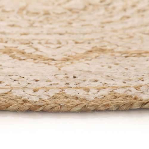 Ukrasni pleteni tepih od jute s uzorkom 120 cm okrugli - 120 cm Cijena
