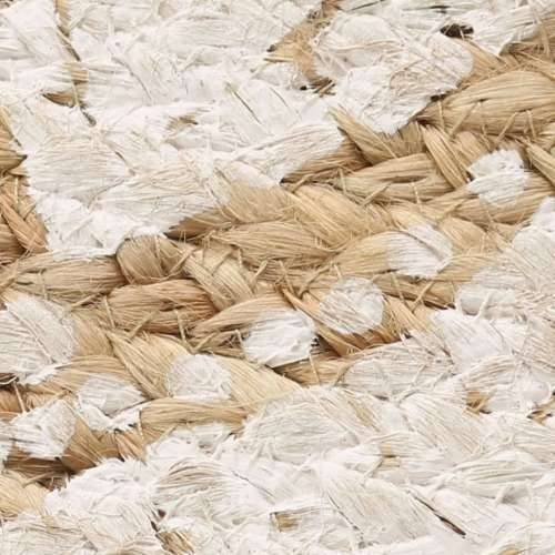 Ukrasni pleteni tepih od jute s uzorkom 120 cm okrugli Cijena