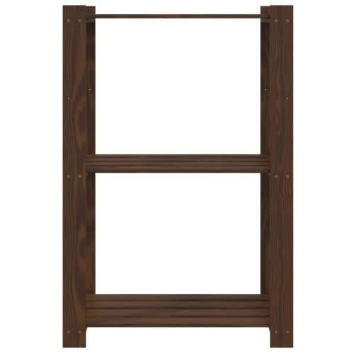 Stalak za pohranu s 3 razine smeđi 60x38x90 cm masivna borovina - Smeđa 60 x 38 x 90 cm 1 Cijena
