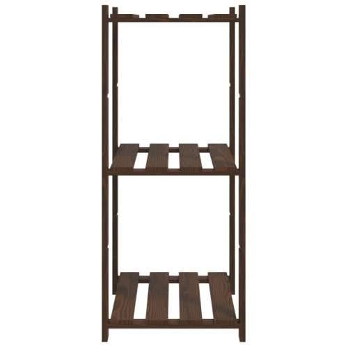 Stalak za pohranu s 3 razine smeđi 60x38x90 cm masivna borovina - Smeđa 60 x 38 x 90 cm 1 Cijena