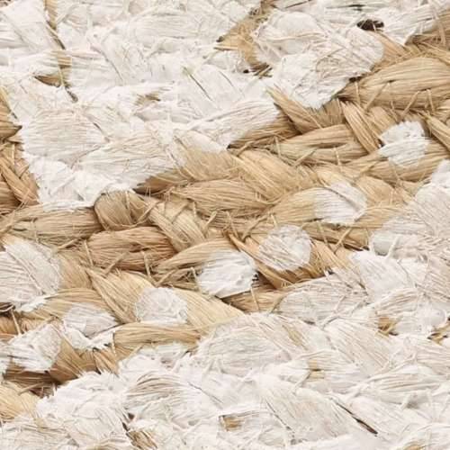 Ukrasni pleteni tepih od jute s uzorkom 150 cm okrugli Cijena