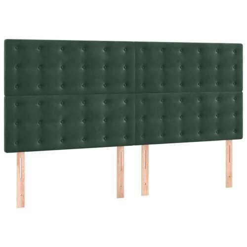 Krevet s oprugama i madracem tamnozeleni 160x200 cm baršunasti - Tamnozelena 160 x 200 cm gumbi Cijena