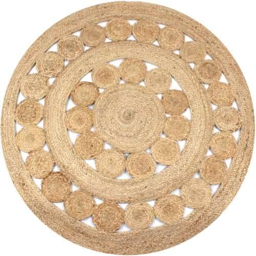 Ukrasni pleteni tepih od jute 150 cm okrugli