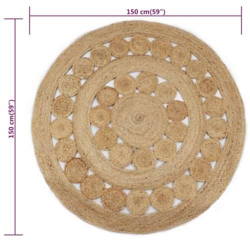Ukrasni pleteni tepih od jute 150 cm okrugli Cijena