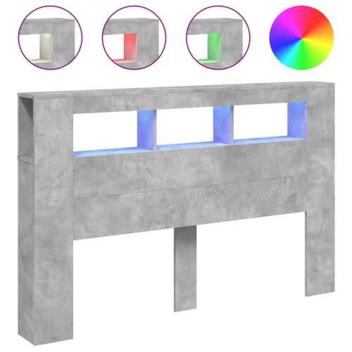 LED uzglavlje siva boja betona 160 x 18,5 x 103,5 cm - Beton siva 160 x 103.5 cm 1 Cijena