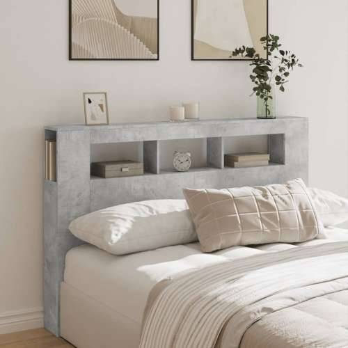 LED uzglavlje siva boja betona 160 x 18,5 x 103,5 cm - Beton siva 160 x 103.5 cm 1 Cijena