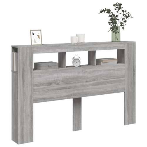 LED uzglavlje boja hrasta 160x18,5x103,5 cm konstruirano drvo - Sivi hrast sonoma 160 x 103.5 cm 1 Cijena