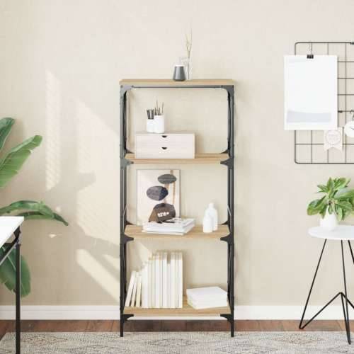 Regal za knjige s 4 razine boja hrasta 59 x 35 x 132 cm drveni - sonoma hrast 1 132 cm Cijena