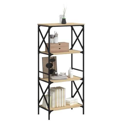 Regal za knjige s 4 razine boja hrasta 59 x 35 x 132 cm drveni - sonoma hrast 1 132 cm Cijena