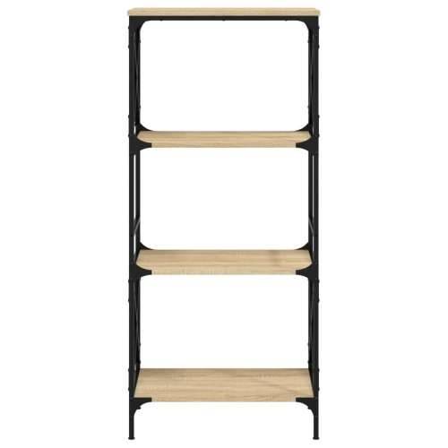 Regal za knjige s 4 razine boja hrasta 59 x 35 x 132 cm drveni - sonoma hrast 1 132 cm Cijena
