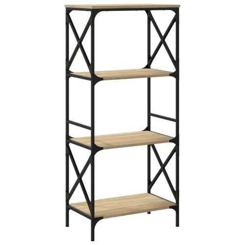 Regal za knjige s 4 razine boja hrasta 59 x 35 x 132 cm drveni - sonoma hrast 1 132 cm Cijena