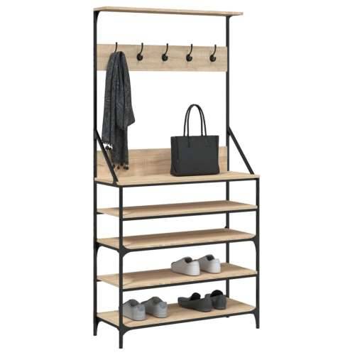 Stalak za odjeću i cipele boja hrasta sonome 90x34x184 cm - sonoma hrast 90 x 34 x 184 cm 1 Cijena