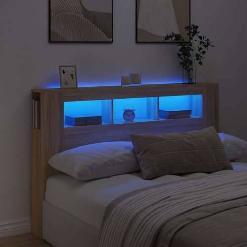 LED uzglavlje boja hrasta sonome 160 x 18,5 x 103,5 cm - sonoma hrast 160 x 103.5 cm 1 Cijena