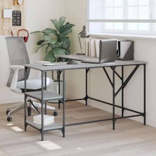 Radni stol boja hrasta sonome 139x139x75 cm konstruirano drvo - Sivi hrast sonoma Cijena