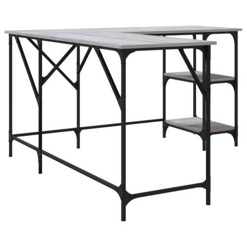 Radni stol boja hrasta sonome 139x139x75 cm konstruirano drvo - Sivi hrast sonoma Cijena