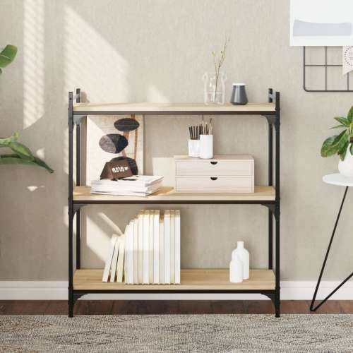 Regal za knjige s 3 razine boja hrasta 80 x 30 x 86 cm drveni - sonoma hrast 1 86 cm 80 cm Cijena