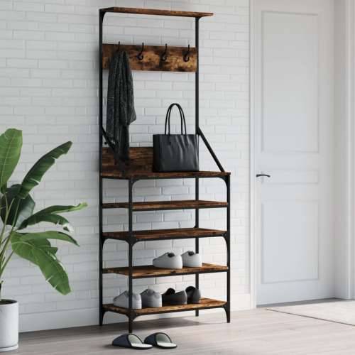 Stalak za odjeću i cipele boja hrasta 70x34x184 cm - Dimljeni hrast 70 x 34 x 184 cm 1 Cijena