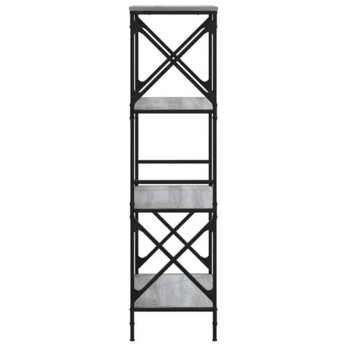 Regal za knjige s 4 razine siva boja hrasta 59x35x132 cm drveni - Sivi hrast sonoma 1 132 cm Cijena