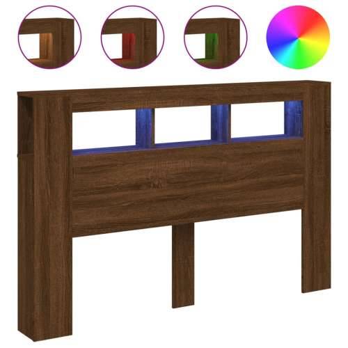 LED uzglavlje boja smeđeg hrasta 160 x 18,5 x 103,5 cm - Smeđi hrast 160 x 103.5 cm 1 Cijena