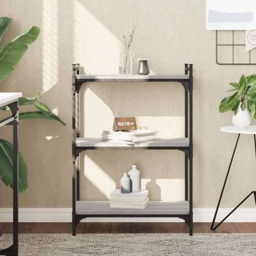 Regal za knjige s 3 razine siva boja hrasta 60x30x86 cm drveni - Sivi hrast sonoma 1 86 cm 60 cm Cijena
