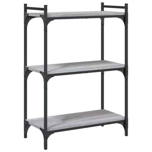 Regal za knjige s 3 razine siva boja hrasta 60x30x86 cm drveni - Sivi hrast sonoma 1 86 cm 60 cm Cijena