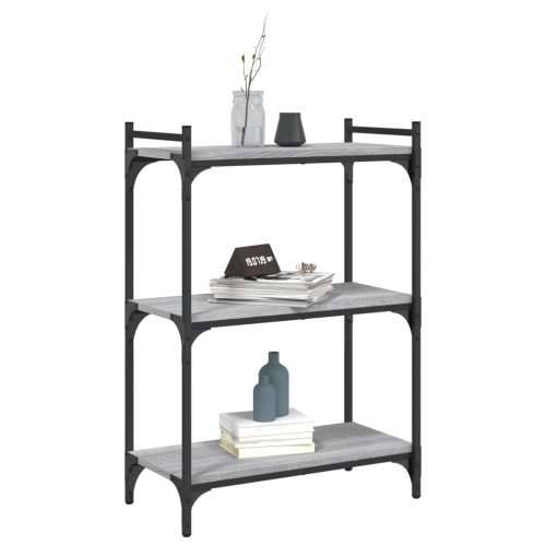 Regal za knjige s 3 razine siva boja hrasta 60x30x86 cm drveni - Sivi hrast sonoma 1 86 cm 60 cm Cijena