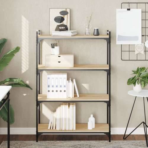 Regal za knjige s 4 razine boja hrasta 80 x 30 x 120 cm drveni - sonoma hrast 1 120 cm 80 cm Cijena