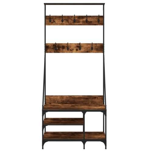 Stalak za odjeću i cipele boja dimljenog hrasta 80x40x184 cm - Dimljeni hrast 1 Cijena
