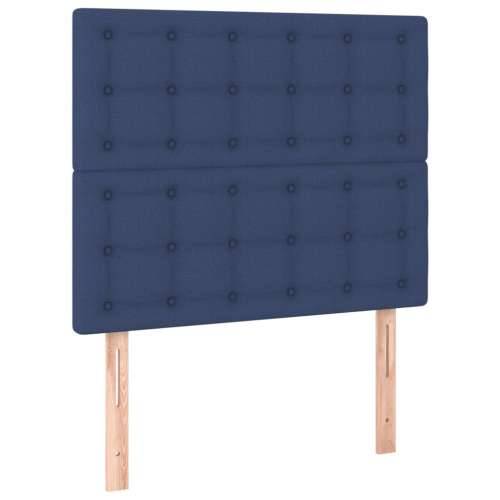Krevet s oprugama i madracem plavi 100 x 200 cm od tkanine - Plava 100 x 200 cm gumbi Cijena