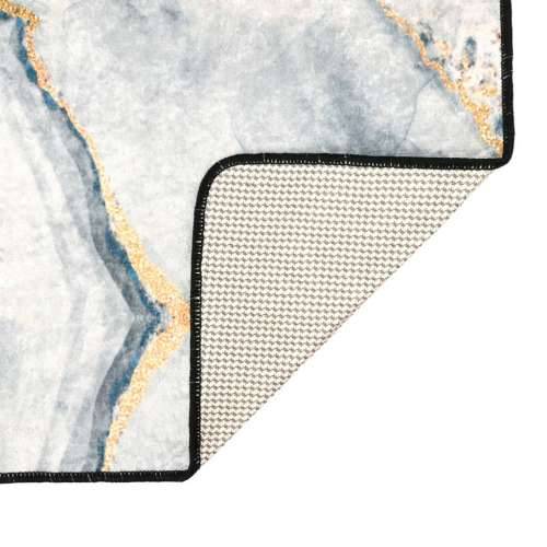 Perivi tepih raznobojni 160 x 230 cm protuklizni - zlatna i bijela 160 x 230 cm Cijena