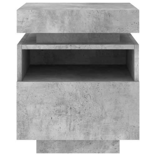 Noćni ormarići s LED svjetlima 2 kom boja betona 40x39x48,5 cm - Beton siva 2 Cijena