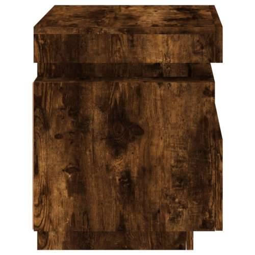 Noćni ormarići s LED svjetlima 2kom dimljeni hrast 40x39x48,5cm - Dimljeni hrast 2 Cijena