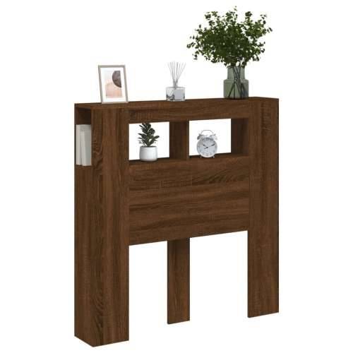 LED uzglavlje boja smeđeg hrasta 100x18,5x103,5 cm drveni - Smeđi hrast 100 x 103.5 cm 1 Cijena