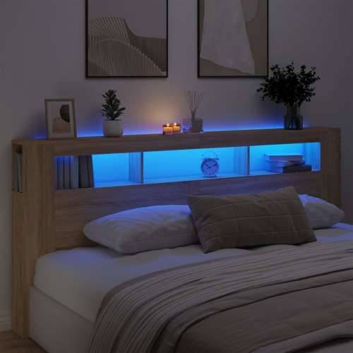 LED uzglavlje boja hrasta sonome 220x18,5x103,5 cm - sonoma hrast 220 x 103.5 cm 1 Cijena