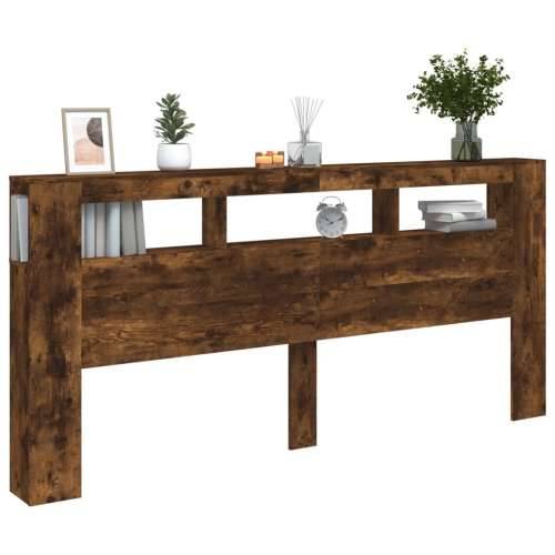 LED uzglavlje boja dimljenog hrasta 220x18,5x103,5 cm - Dimljeni hrast 220 x 103.5 cm 1 Cijena
