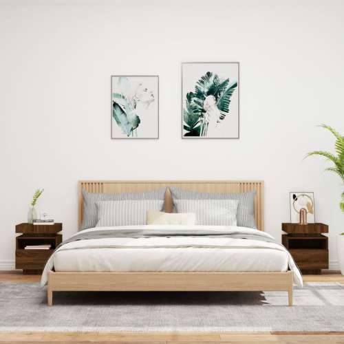 Noćni ormarići s LED svjetlima 2 kom boja hrasta 40x39x48,5 cm - Smeđi hrast 2 Cijena