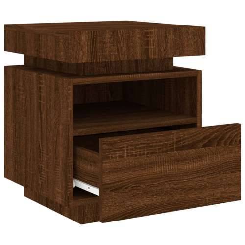 Noćni ormarići s LED svjetlima 2 kom boja hrasta 40x39x48,5 cm - Smeđi hrast 2 Cijena
