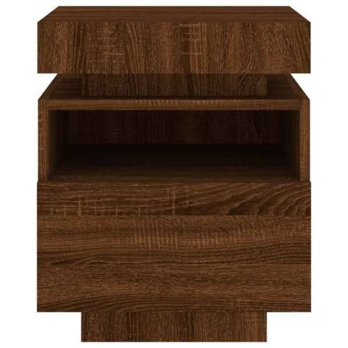 Noćni ormarići s LED svjetlima 2 kom boja hrasta 40x39x48,5 cm - Smeđi hrast 2 Cijena