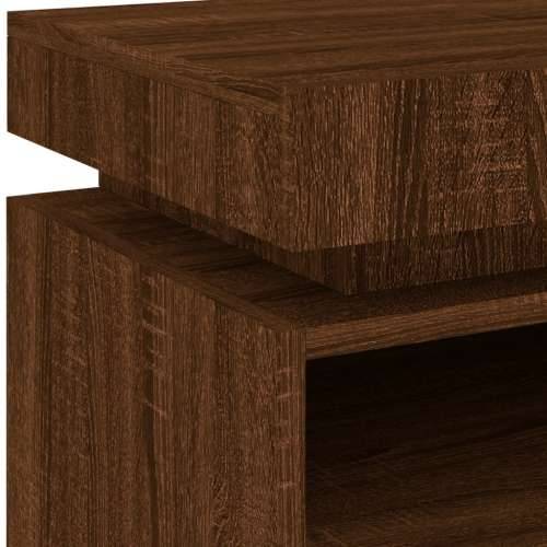 Noćni ormarići s LED svjetlima 2 kom boja hrasta 40x39x48,5 cm - Smeđi hrast 2 Cijena