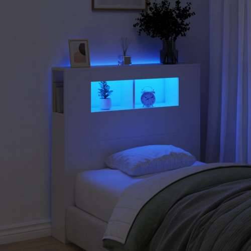 LED uzglavlje bijelo 100 x 18,5 x 103,5 cm konstruirano drvo - Bijela 100 x 103.5 cm 1 Cijena