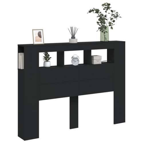 LED uzglavlje crno 140x18,5x103,5 cm konstruirano drvo - Crna 140 x 103.5 cm 1 Cijena
