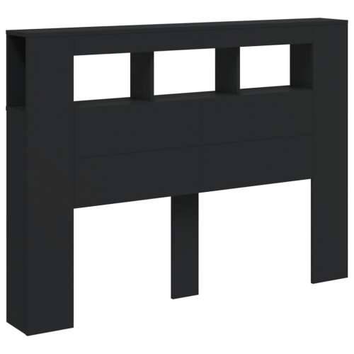 LED uzglavlje crno 140x18,5x103,5 cm konstruirano drvo - Crna 140 x 103.5 cm 1 Cijena