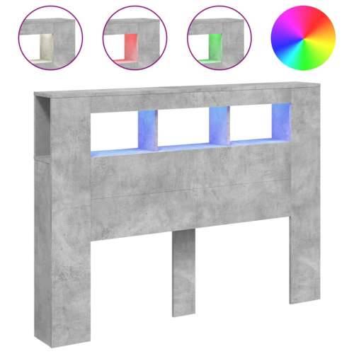 LED uzglavlje siva boja betona 140x18,5x103,5 cm - Beton siva 140 x 103.5 cm 1 Cijena