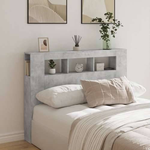 LED uzglavlje siva boja betona 140x18,5x103,5 cm - Beton siva 140 x 103.5 cm 1 Cijena