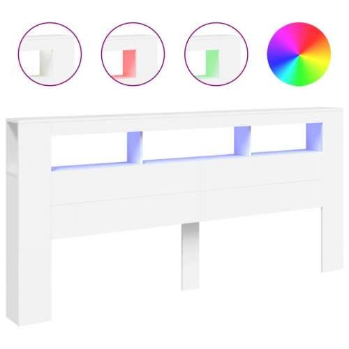 LED uzglavlje bijelo 220x18,5x103,5 cm konstruirano drvo - Bijela 220 x 103.5 cm 1 Cijena